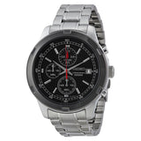 Seiko Chronograph Black Dial Stainless Steel men Watch 