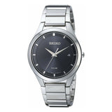 Seiko Solar Black Dial Stainless Steel men Watch