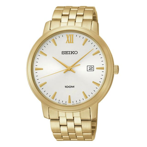 Seiko men Watch with Silver Dial - SUR122