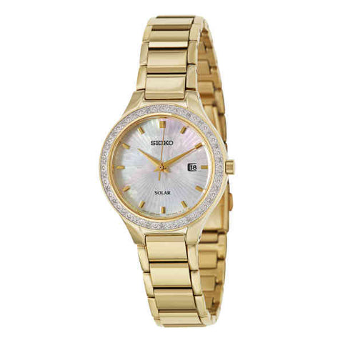 Seiko Mother of Pearl Dial Diamond woman Watch SUT138