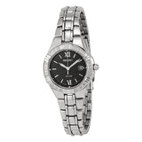 Seiko Solar Black Dial Stainless Steel woman Watch SUT067
