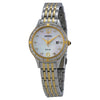 Seiko Solar White Dial Two-Tone Stainless Steel woman Watch SUT092