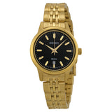Seiko Black Dial Gold-tone woman Watch