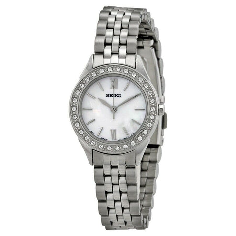 Seiko SXGP27 woman Watch Swarovski Crystal Mother of Pearl Leather RRP