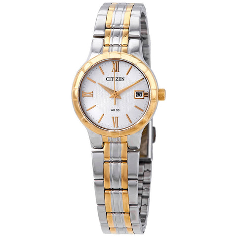 Citizen BK2324-51A men Dress White Dial Two Tone Yellow Gold Stainless Steel Watch