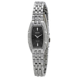 SEIKO Solar Black Dial Steel woman Watch SUP149