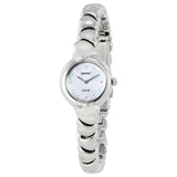 SEIKO Solar Mother of Pearl Dial Stainless Steel woman Watch SUP097