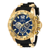 Invicta Pro Diver Chronograph 50mm Blue Dial Black Silicone men Watch 26407 SD