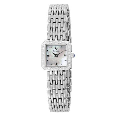 Bulova Mother of Pearl Dial 20 Diamonds Case Bracelet Watch