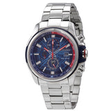 men Citizen Eco-Drive® Spider-men Chronograph Two-Tone Watch with Blue Dial