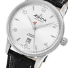 Alpina Automatic Silver Dial Black Leather men Watch - AL-525S4E6