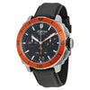 Alpina Seastrong Diver 300 Big Date Chronograph Black Dial Black Leather -  AL-372LBO4V6