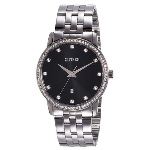 Citizen men Crystal Stainless Steel Watch
