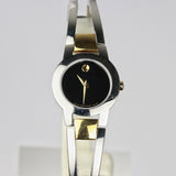 Movado Amorosa Black Dial SS woman Watch - Silver/Gold Black Dial - 606893