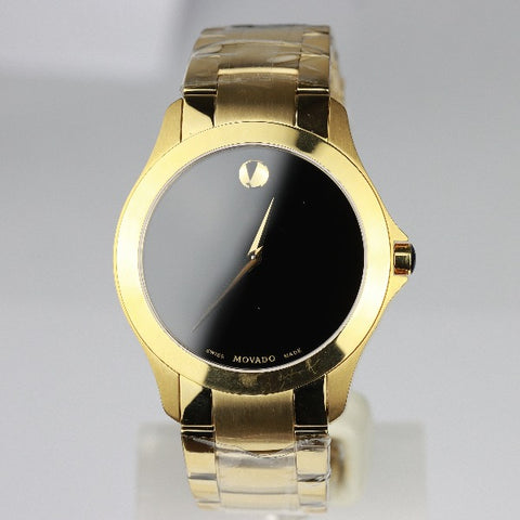 Movado Masino Gold Black Dial men Watch - 607034